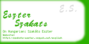 eszter szakats business card